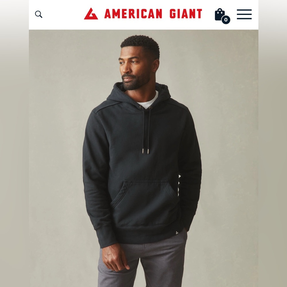 American Giant Black Hoodie
